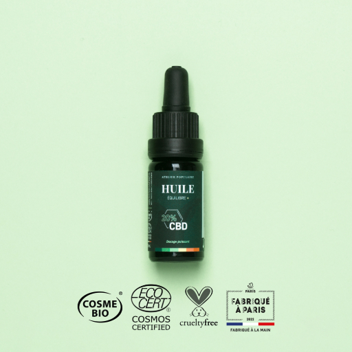 ​​​​​​Huile équilibre + CBD 20% | COSMOS CERTIFIED | 10ml