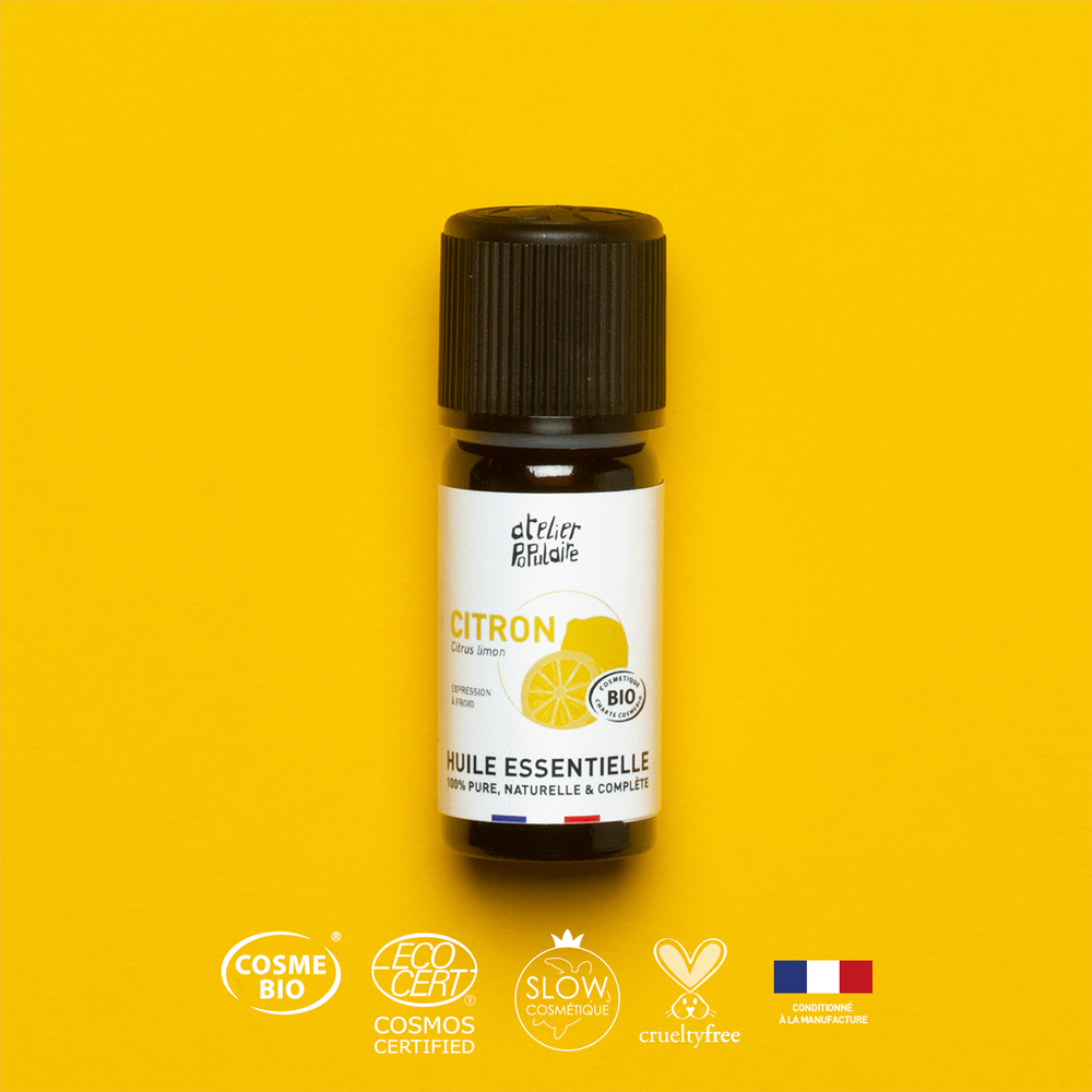 Huile essentielle Bio de Citron | COSMOS CERTIFIED | 10mL (ANTI-GASPI)