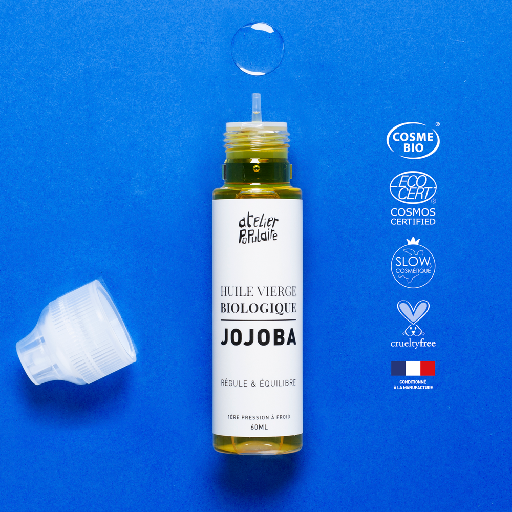 Huile vierge de Jojoba Bio | COSMOS CERTIFIED | 60mL (ANTI-GASPI)