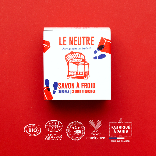 ​Le Neutre | Le Pavé de Paris Nature | Savon à froid surgras | COSMOS ORGANIC | 150g