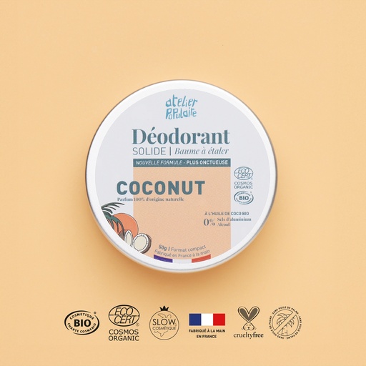 Déodorant solide | Coconut | COSMOS ORGANIC | 50g