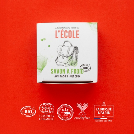 L'Indispensable savon de l'École | Savon à froid | COSMOS ORGANIC | 90g