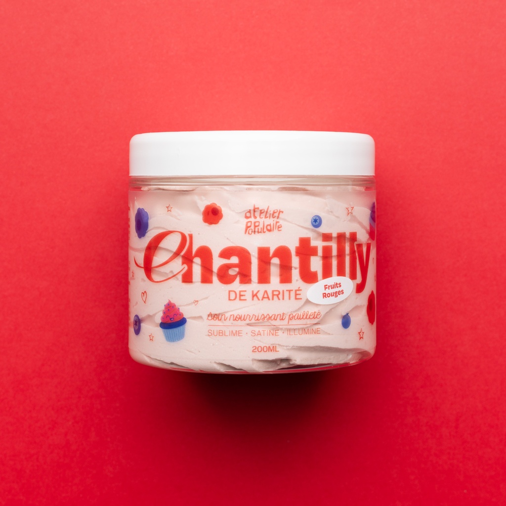 Chantilly de karité pailletée | Fruits rouges | 200mL