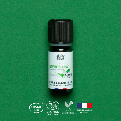 [APO_HE_10_RAV_V01] ​​​Huile essentielle bio de ravintsara | COSMOS CERTIFIED| 10mL