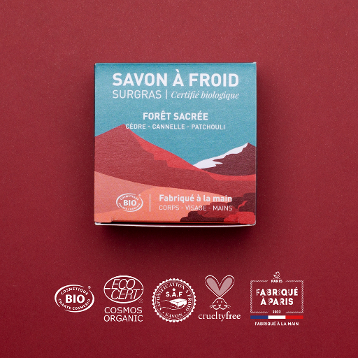 [APO_SAF_FOS_V01_B2C] Forêt sacrée | Savon à froid surgras | COSMOS ORGANIC | 90g