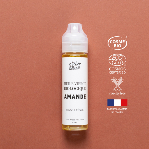 [APO_HV_60_AMD_V01_B2C] ​​Huile vierge d'Amande Douce Bio | COSMOS CERTIFIED | 60mL