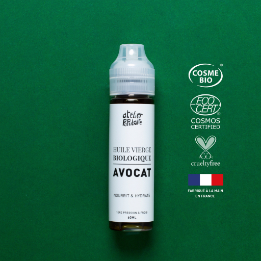 [APO_HV_60_AVO_V01_B2C] ​​​​Huile vierge d'Avocat Bio | COSMOS CERTIFIED | 60mL