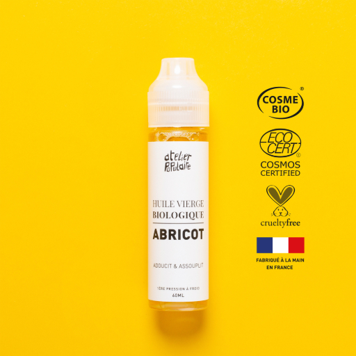 [APO_HV_60_ABR_V01_B2C] ​Huile vierge de noyau d'Abricot Bio | COSMOS CERTIFIED | 60mL
