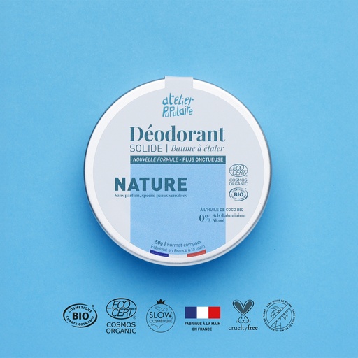 [APO_DEO_NAT_V02] Déodorant solide | Nature | COSMOS ORGANIC | 50g
