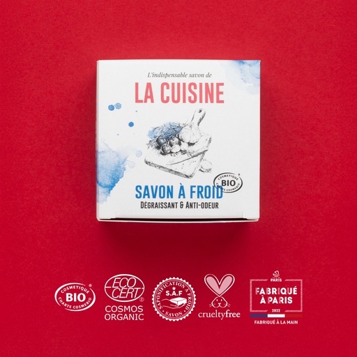 [APO_SAF_LCU_V01_B2C] L'Indispensable savon de la Cuisine | Savon à froid | COSMOS ORGANIC | 90g